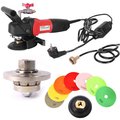 Hardin 3/16" Radius Diamond Profile Wheel, WP800-220 4" Var Spd Polisher & 8pc 4" Diamond Polishing Pad Set 316WVPOLSET220